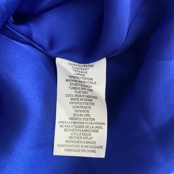 Trina Turk Rancho Blue and Pink Scarf-Print Halter Dress 6 - Picture 6 of 6